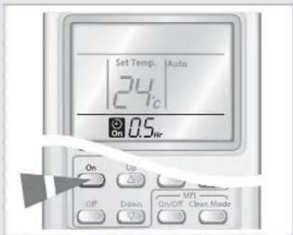 Set Temp. 24°C Auto On 0.5 Nt On Up Off Down VPI On/Off Clean Made