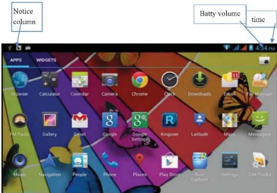 Notice column Batty volume time APPS WIDGETS Browser Calculator Calendar Camera Chrome Clock Downloads Email File Manager FM Radio Gallery Gmail Google Google Settings Kinguser Latitude Maps Messaging Music Navigation People Phone Places Play Store Root Explorer Settings SIM Toolkit