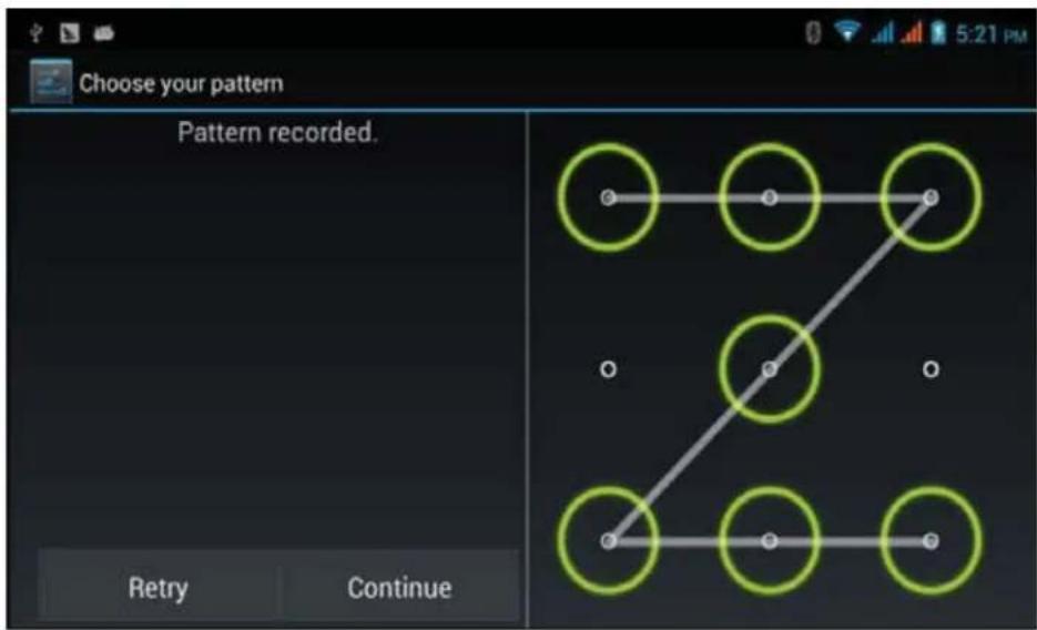 Choose your pattern Pattern recorded. Retry Continue