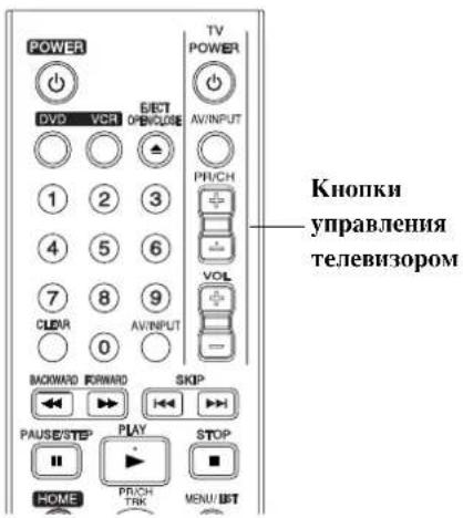 LG RC278K-P2 - Использование пульта дистанционного управления рекордера для управления телевизором - 1