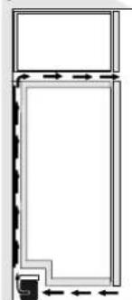 Pure architectural floor plan lines without any text, numbers, or symbols
