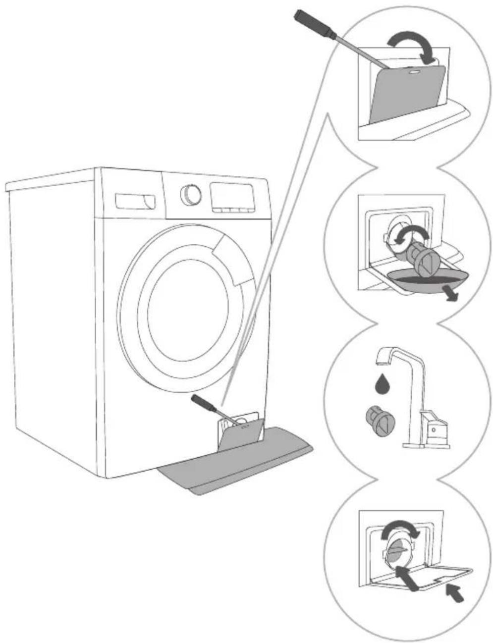 GORENJE WHE62S3 - PASTRIMI I FILTRIT TË POMPËS - 1