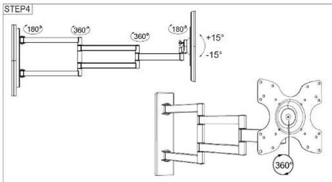 STEP4 180° 360° 360° 180° +15° -15° 360°