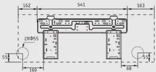 162 541 163 2XΦ55 55 169 68 55