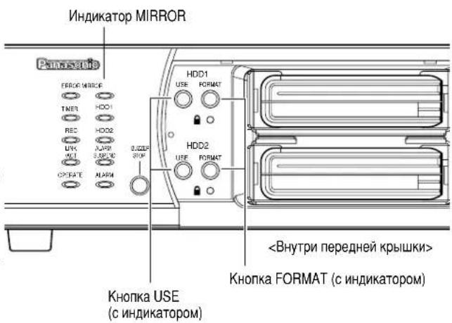 PANASONIC WJ-ND200 - Удерживайте нажатой кнопку FORMAT для заново смонтированного дисковода жесткого диска 5 секунд или более. - 1