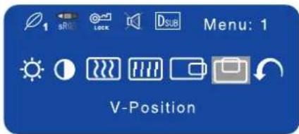 1 sRGB LOCK Dsub Menu: 1 V-Position