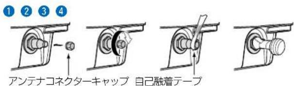 1 2 3 4 アンテナコネクターキャップ 自己融着テープ