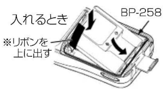 入れるとき ※リボンを 上に出す BP-258