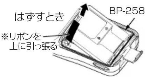 はずすとき ※リボンを 上に引っ張る BP-258