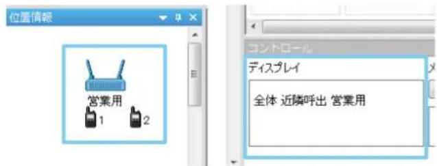 位置情報 営業用 1 2 コントロール ディスプレイ 全体 近隣呼出 営業用