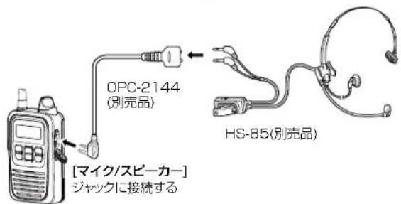 OPC-2144 (別売品) [マイク/スピーカー] ジャックに接続する HS-85(別売品)
