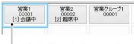営業1 00001 [1] 会議中 営業2 00002 [2] 離席中 営業グループ1 00001