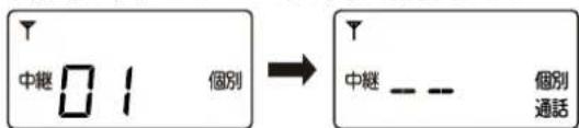 中継 01 個別 → 中継 -- 個別 通話