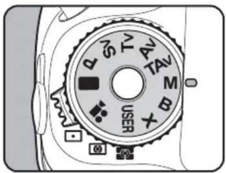 RICOH K-7 - モードダイヤルをMに合わせる - 1