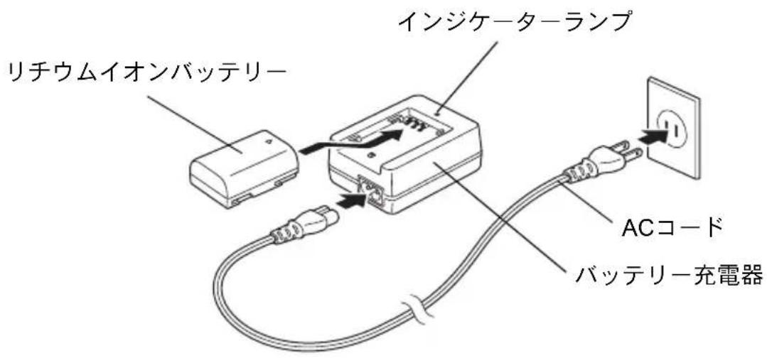 リチウムイオンバッテリー インジケーターランプ ACコード バッテリー充電器