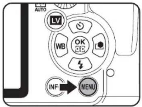AUTO LV WB OK INF → MENU