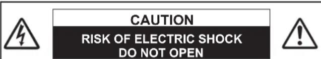 CAUTION RISK OF ELECTRIC SHOCK DO NOT OPEN