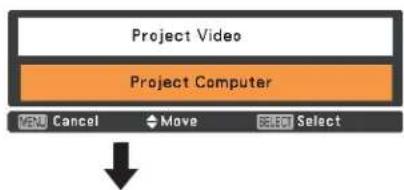 Project Video Project Computer Cancel Move Select