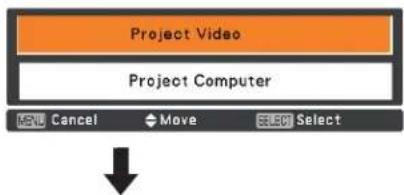 Project Video Project Computer MENU Cancel Move SELECT Select