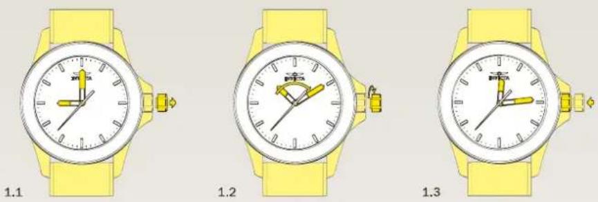 INVICTA Bolt 28938 - Set the Time, Hour, Minute - 1