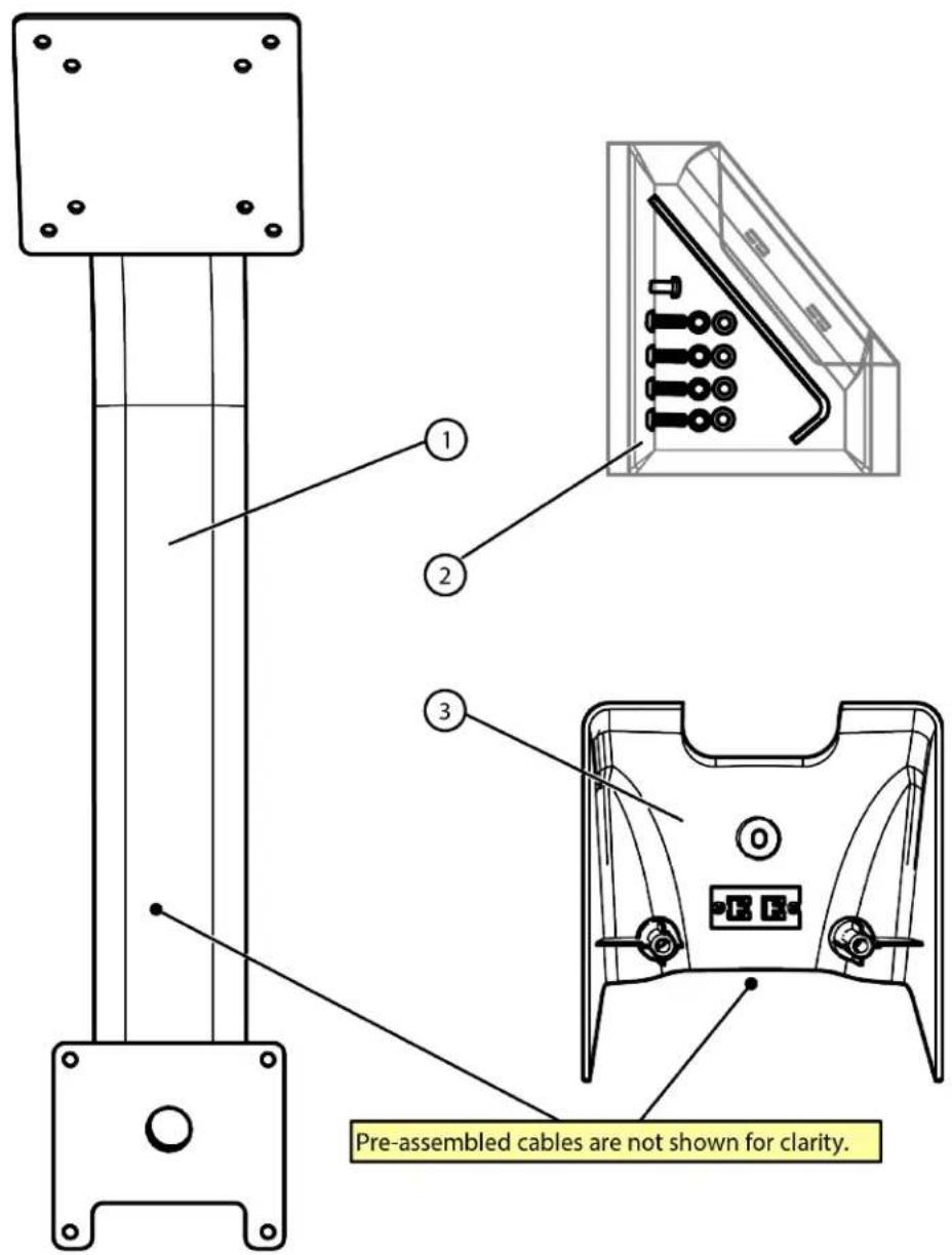 True TV Mounting Kit - Carton One Contents for TI1000 TV Mounting Kit - 1