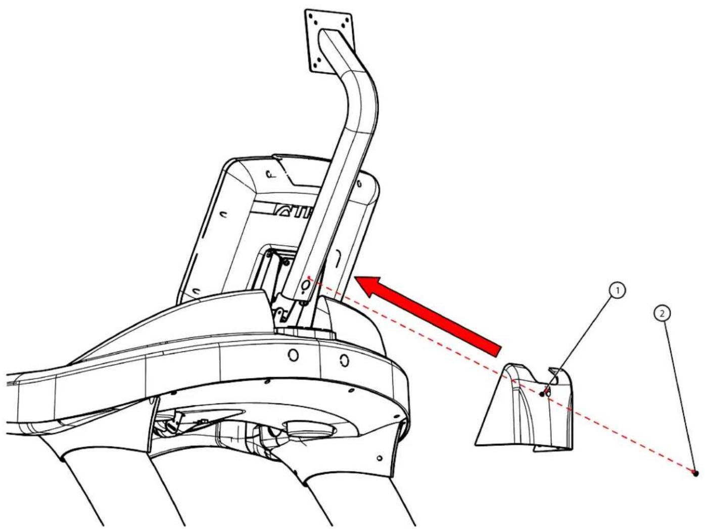 True TV Mounting Kit - Step 5 (TV Mounting Kit Rear Console Cover): - 1