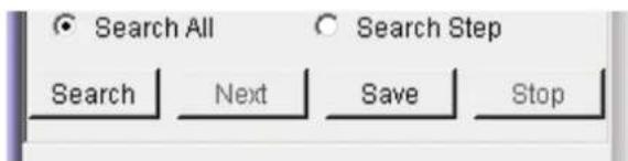 Search All Search Step Search Next Save Stop