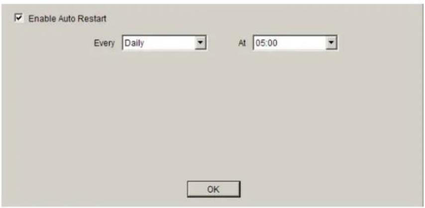 Enable Auto Restart Every Daily At 05:00 OK