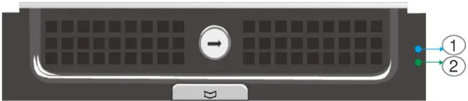 Diagram of a computer monitor rear panel with labeled ports and directional arrow indicator