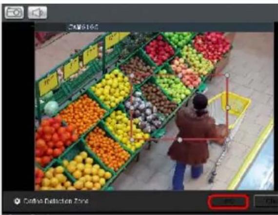 Online Detection Zone OK Cancel