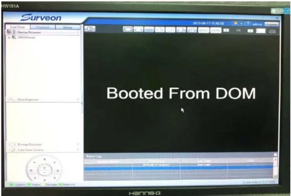Booted From DOM Event Log 2012-08-17 15:55:02 admin Engine Hanns.G