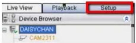 Live View Playback Setup Device Browser DAISYCHAN CAM2311