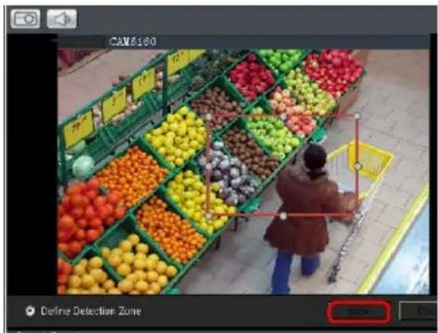 CAM6160 Define Detection Zone