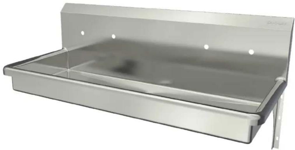 Sani-Lav 5A28 - 2-Person Wall Mount Stainless Steel Wash Station - 1