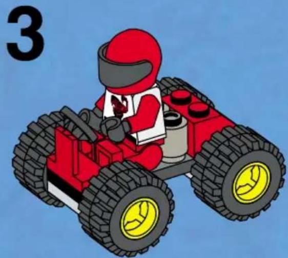 LEGO RED FOUR WHEEL DRIVER - 6