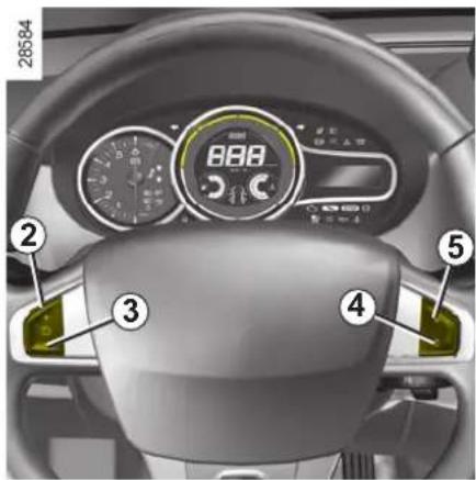 RENAULT Megane (2008) - FARTHÅLLARE – FARTBEGRÄNSARE: Funktion fartbegränsare (1/3) - 2