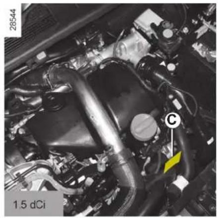 RENAULT Megane (2008) - MOTORIDENTIFIERINGSSKYLTAR (2/3) - 3