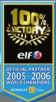 100% VICTORY eIF OFFICIAL PARTNER 2005 - 2006 WORLD CHAMPIONS RENault Team