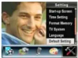 AGFAPHOTO DV-5000G - Submenu Display Screen Default Setting Options - 1