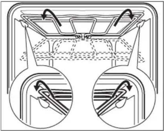 ELECTROLUX EKC6011BOW - Fälla ned värmeelementet - 1