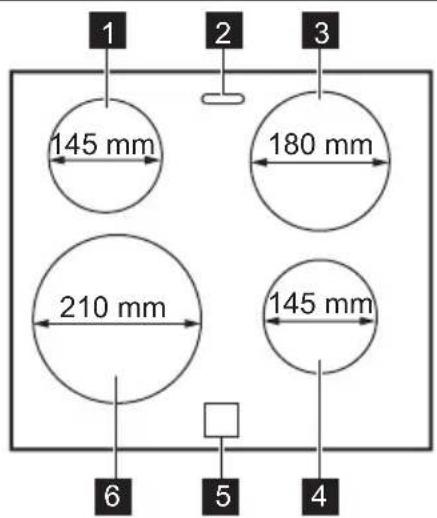 1 2 3 145 mm 180 mm 210 mm 145 mm 6 5 4