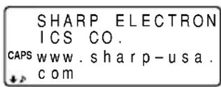 SHARP ELECTRON ICS CO. CAPS www.sharp-usa. com