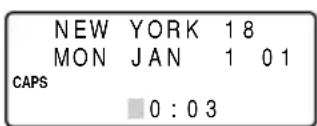 NEW YORK 18 MON JAN 1 01 CAPS ■ 0 : 0 3