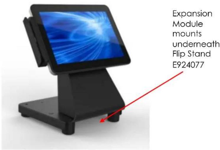Expansion Module mounts underneath Flip Stand E924077