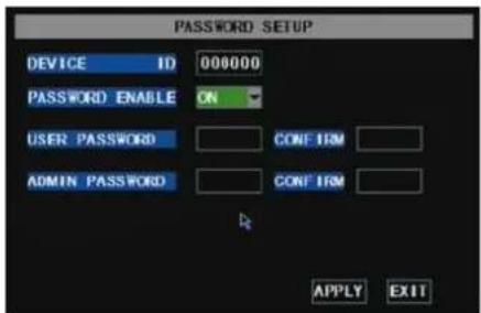 Monacor DMR-1904LCD - Password - 2