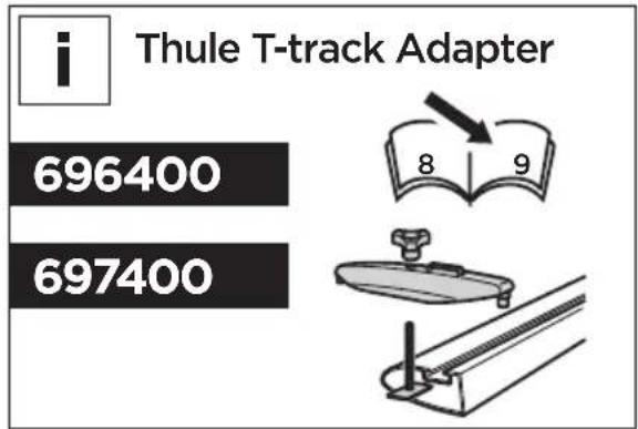 i Thule T-track Adapter 696400 697400