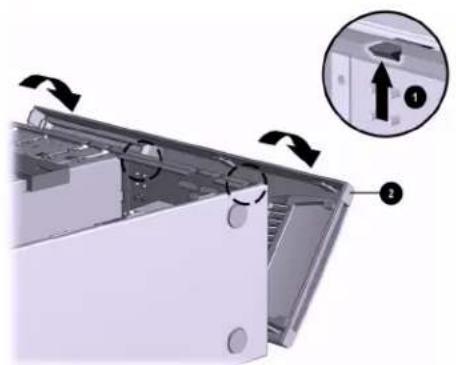 COMPAQ Presario S8000 - removing the front bezel from the \$0000 series - 1