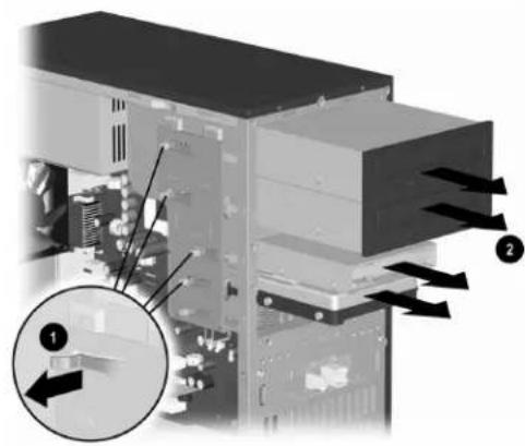 COMPAQ Presario S8000 - removing a drive - 5