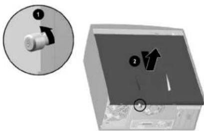 Diagram showing a mechanical component with numbered parts and directional arrows, alongside a 3D view of a device.