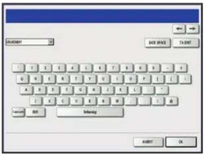 TOSHIBA E-Studio 6570c - Inmatning av bokstäver - 1